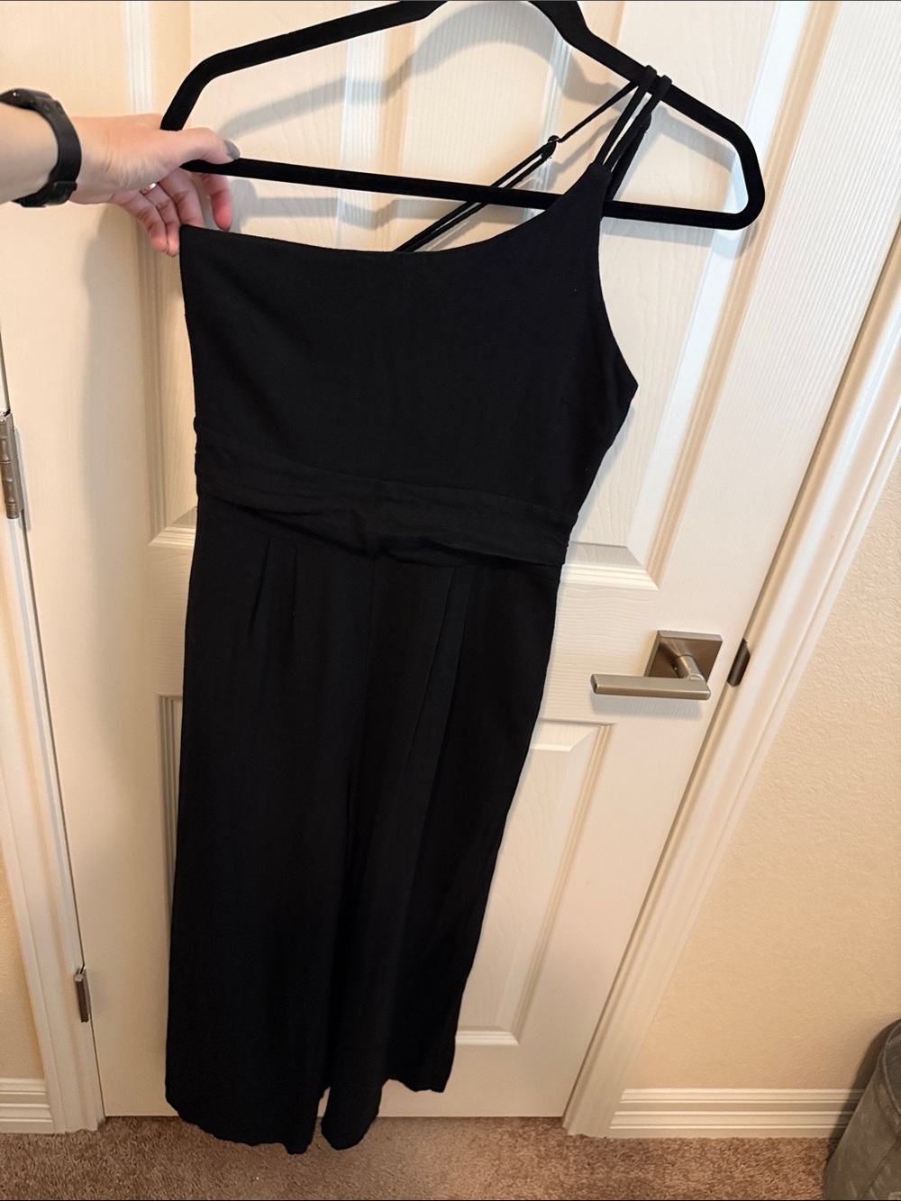Black One-Shoulder Jumpsuit